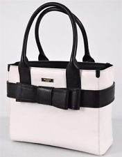 New Kate Spade Villabella Quinn Black Bone Leather Bow Tie Purse New Kate Spade Villabella Quinn Black Bone Leather Bow Tie Purse Bag Tote My Style I Like Pinterest Handbags And