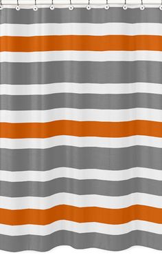 grey and orange shower curtains - Google Search | kids bathroom ... grey and orange shower curtains - Google Search | kids bathroom ...