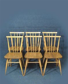 This Is A Superb Set Of Six Rare Vintage Stickback Dining Chairs Wonderful Quality Beech And This Is A Superb Set Of Six Rare Vintage Stickback Dining Chairs Wonderful Quality Beech And