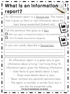 Writing a report for school