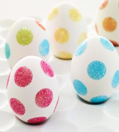 275 Besten Bilder Von Ostern Deko Eier Essen Diy Easter Fröhliche Ostereier Mit Kleber Und Glitzer Puder Kindern Dekorieren Noch Mehr Bastelideen