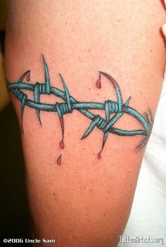 26 Best Barbed Wire Tattoos images | Barbed wire tattoos ...