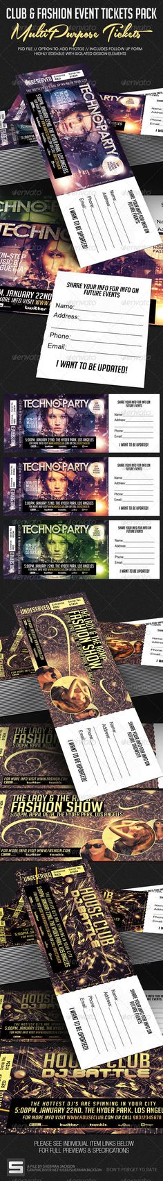 Event Tickets Template XV Ticket template, Event ticket and Graphics - event tickets template Event Tickets Template XV Ticket template, Event ticket and Graphics - event tickets template
