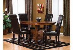 Dining Home Decor Pinterest Casual Rooms Living Dalton 5 Piece Oak Dining Package With Brown Chairs