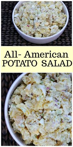 All American Potato Salad recipe from RecipeGirl.com #potato #salad #recipe #american #RecipeGirl via @recipegirl