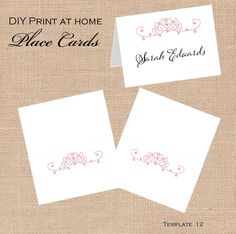 9 Best Printable Place Cards Images Print Templates Items Similar To Printable Wedding Place Card Templates Diy Print At Home Products Mini Cards Candy Tags C On Etsy