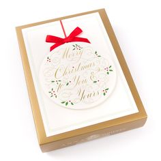 Christmas Sale Green Snowflake Pattern READY TO SHIP 2 Mini Note CardsGift Cardswith Ribbons