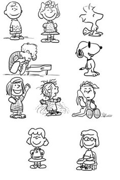 peanuts gang christmas coloring page coloring pinterest