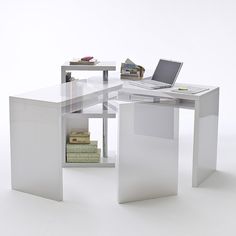 High Gloss Office Desk O Lapava Co For Sydney Rotating Office Desk In High Gloss White 40126w Corner Computer Furniture Fashion