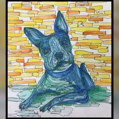 sharpie watercolor kathy boston class terrier