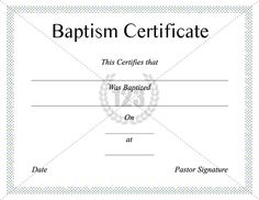 baby christening certificate template