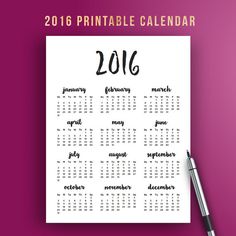 10 best printable 2016 monthly calendars images on pinterest