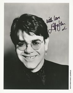 STUNNING QUALITY ELTON JOHN SIGNED AUTOGRAPHED PHOTO