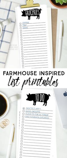 lists of groceries