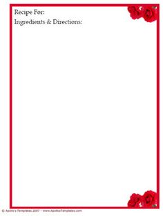 online recipe card