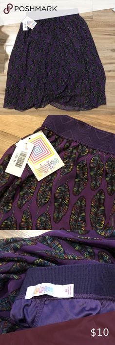 New Lularoe Cassie Skirt XS floral burgundy mustard yellow forest green pretty
