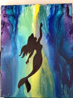 The Little Mermaid Ariel Melted Crayon Canvas Art The Little Mermaid Ariel Melted Crayon Canvas Art