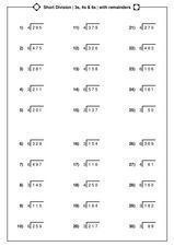 best short division images maths homeschool homeschooling short divisions s amp sno remainders worksheet short