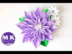 Мастер-класс Канзаши. Цветок канзаши из атласных лент/DIY.Flowers kanzashi - YouTube