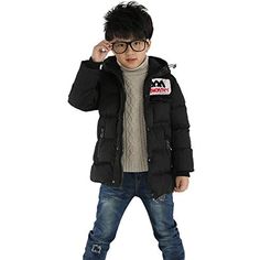 Wenini Children Girl Boys Coat Jacket Winter Kids Zipper Thick Snow Hoodie Clothes