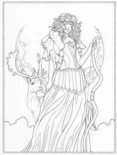 Adult Coloring Free Warrior Women Picture Mix Pagan Selena Fantasy Art Goddesses Therapy
