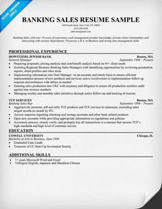 banking resume examples