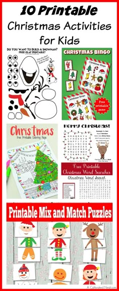 788 best kids christmas activities images on pinterest christmas 10 printable christmas activities for kids