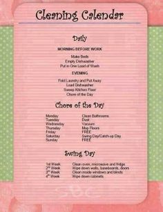 7 best chore chart images on pinterest cleaning chore list for adults