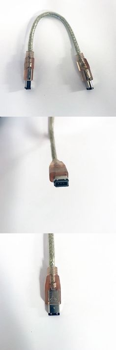 FireWire 400 6 Pin to 6 Pin 8 Inch Cable Clear Lot of 5