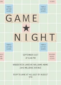 game night invitation