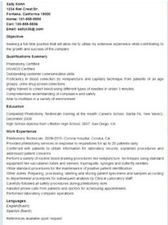 phlebotomist resume