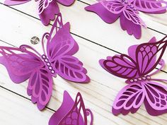 ❤ 3D Paper Butterflies Classic Alice Pack of 12 Handmade table decorations
