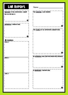 lab report template
