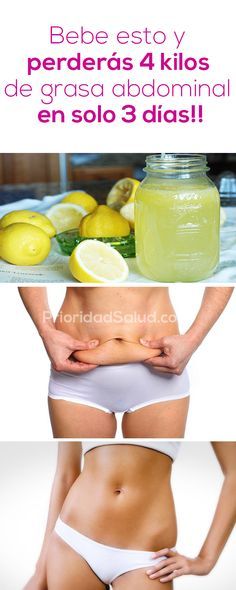 Bebe esto y perderás 4 kilos de grasa abdominal en sólo 3 días. Dieta Detox