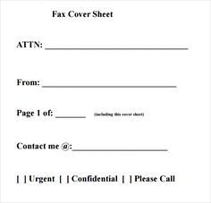 fax header page