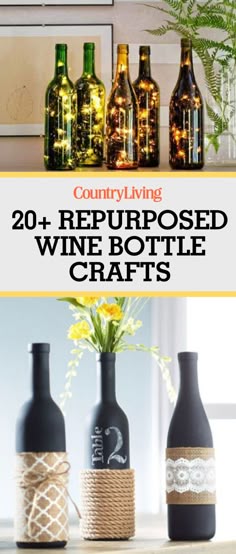 13 Best Centerpieces With Wine Bottles Images Bottle Crafts Creative Ways To Repurpose Your Empty Wine Bottles