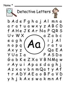 find a letter letter detective kindergarten reading pinterest