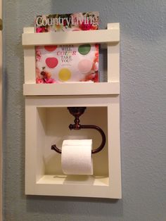 Mpu 2 Recessed Solid Wood Bathroom In The Wall Magazine Rack Trash This Is My Version Of A Toilet Paper Holder Magazine Rack Bathroom