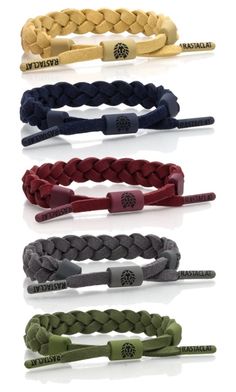 RASTACLAT Chai Vista Collection Shoelace Wristband Bracelet Tan Black NEW