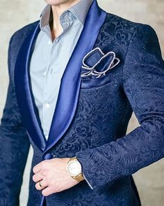 chouyatou Mens Vintage 1 Button Party Paisley Embossed Dress Suit Blazer Jacket