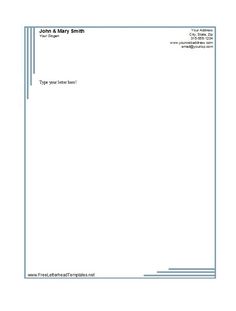 personal letterhead from the desk of