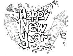 Coloring Free Printable New Years Pages For Kids Withi And