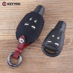 Leather Key case for SAAB 93 95 9-3 9-5 key FOB in Light Green color