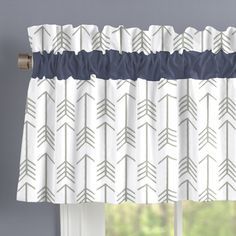 Window Valance In Fabric With Coordinating Rod Pocket Solid Navy Top Off Your Fashionably Our Balloon Style Valances