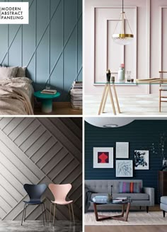 How to Add Character to Basic Architecture: Modern Abstract Paneling Modern Wall Paneling, Wall Paneling Diy, Wall Cladding, Modern Wall Decor, Diy Home Decor, Home Diy