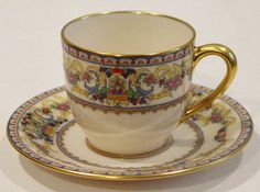 Brindley /& co England white porcelain demitasse cup and saucer.
