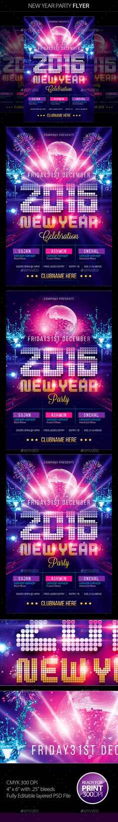 New Year Party Flyer Party flyer, Flyer template and Template - new year poster template New Year Party Flyer Party flyer, Flyer template and Template - new year poster template