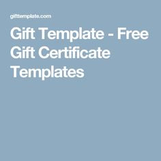 blank gift certificate template free