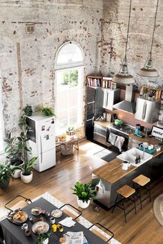 House Design, Loft Apartment, House Interior, House Styles, Industrial House, Living Room Interior