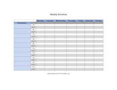 schedule employees template